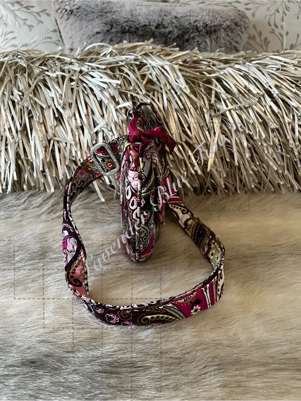 VERA BRADLEY Very Berry Paisley  2010 Little Lizzy Crossbody Purple Pink Y2K